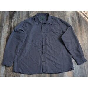 RARE Woolrich Utility Long Sleeve Navy Shirt Collared Men's XXL A 6075 Zipper